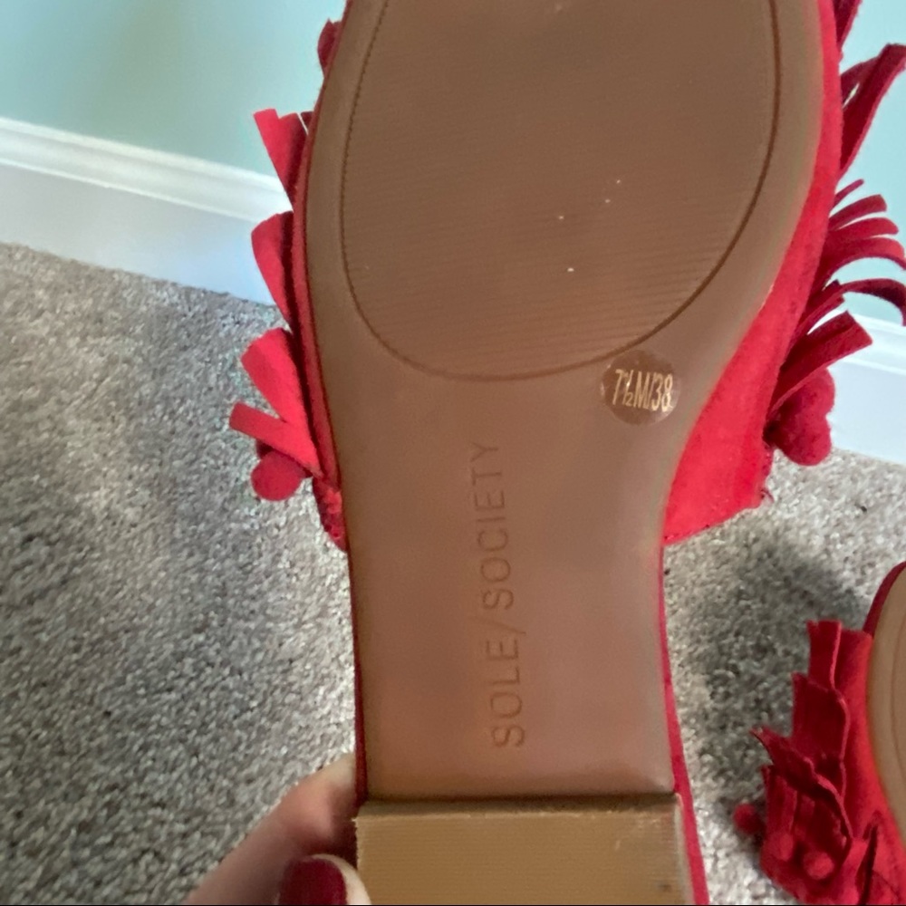 Sole Society Fringe Sandal - Picture 4 of 6